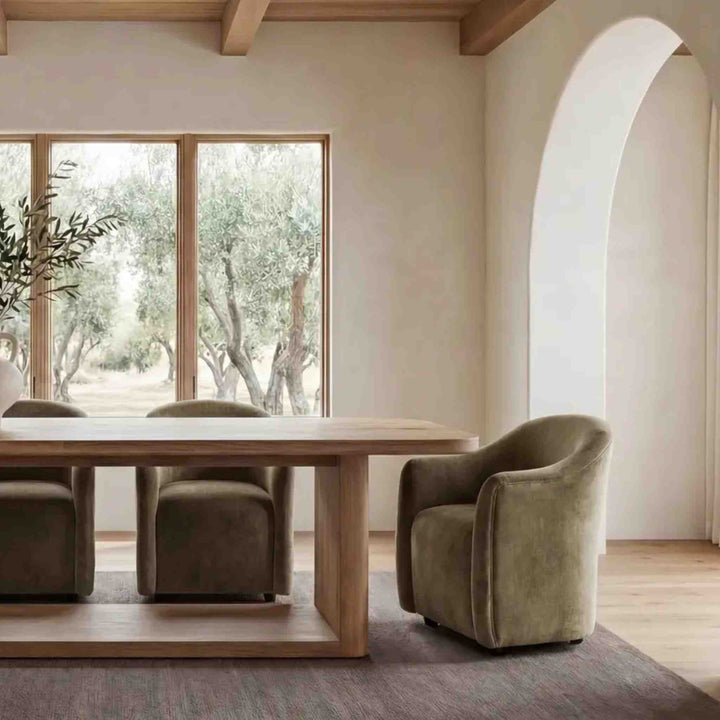 DARBY ROLLING DINING CHAIR