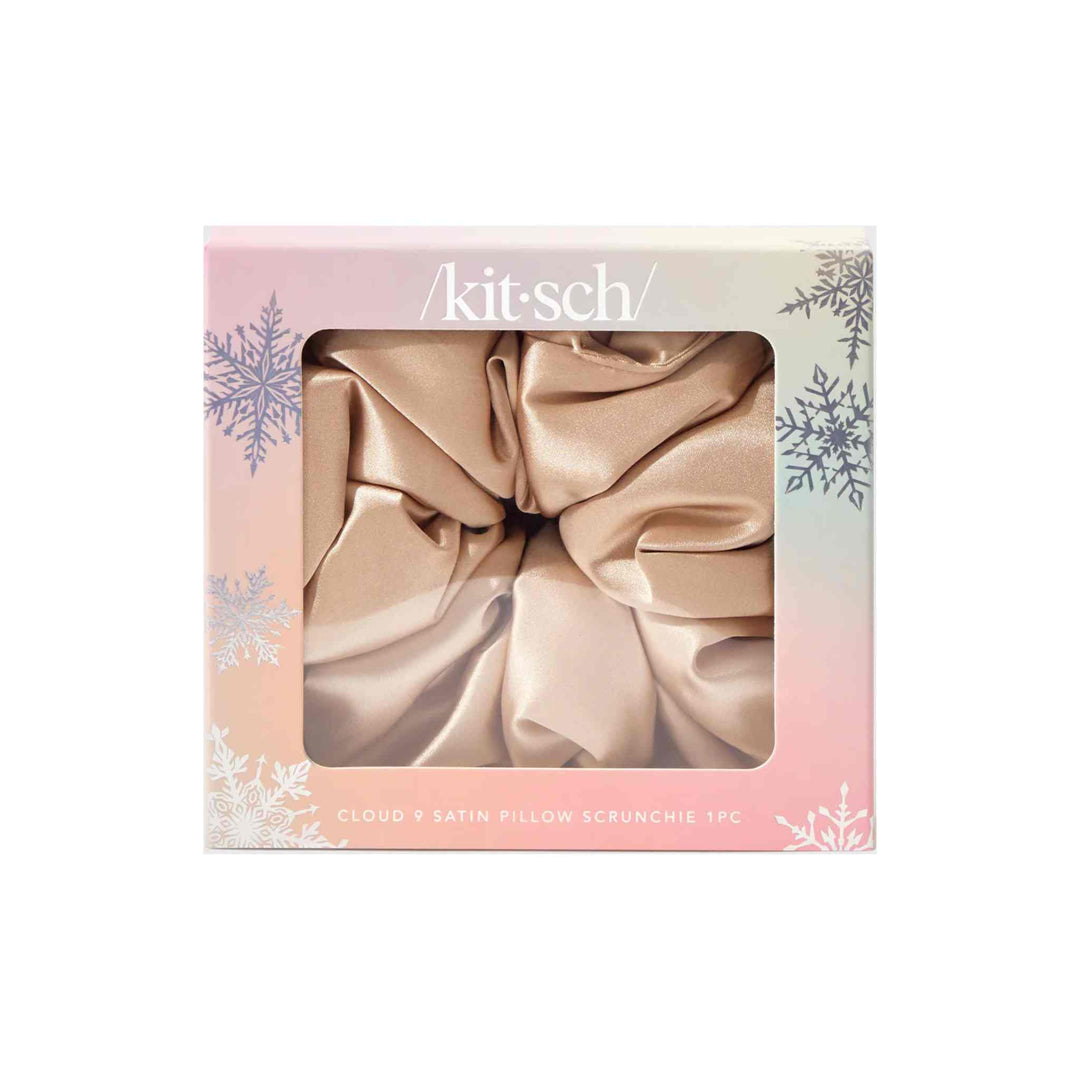 SATIN PILLOW SCRUNCHIE, CHAMPAGNE