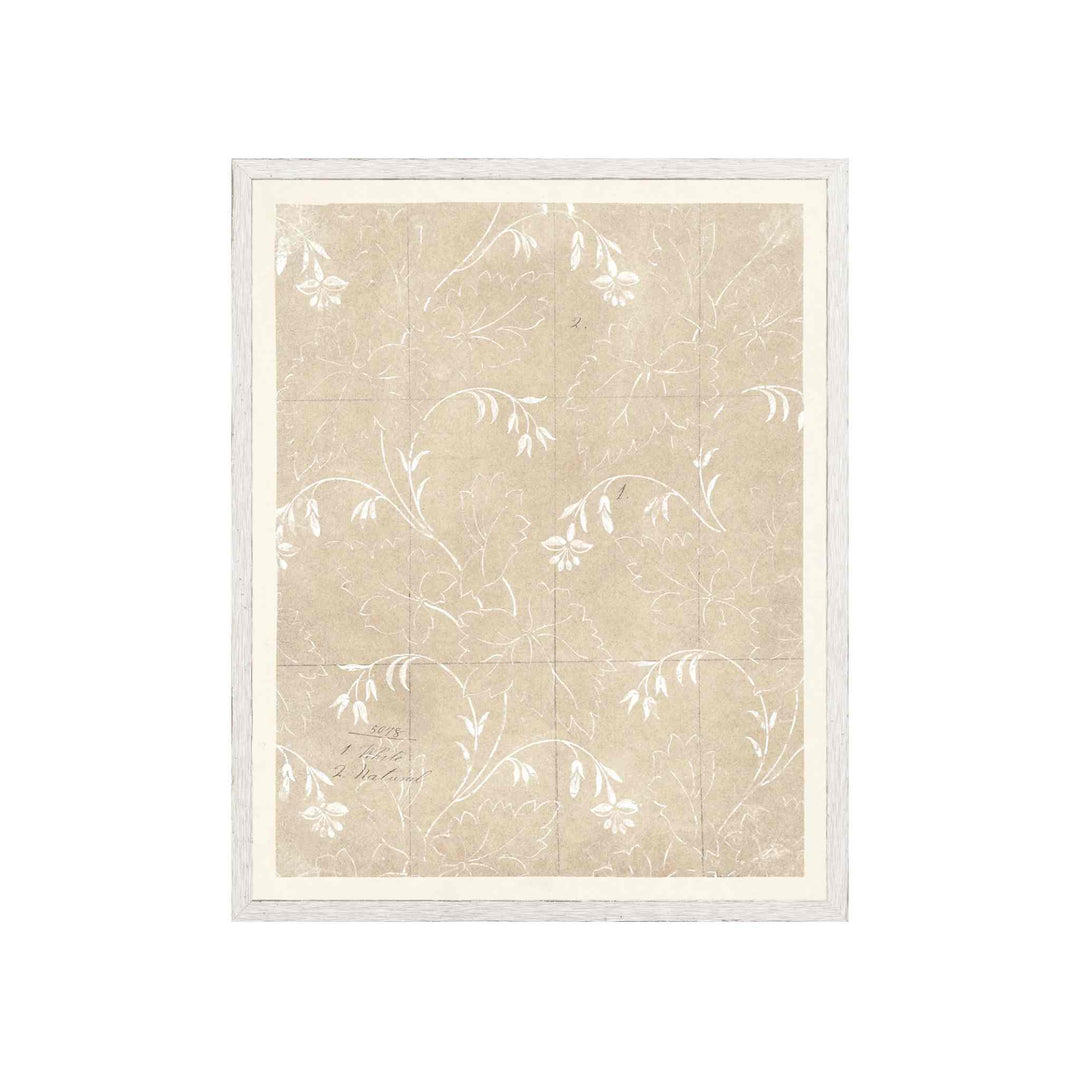 FLORAL PATTERN ON PARCHMENT