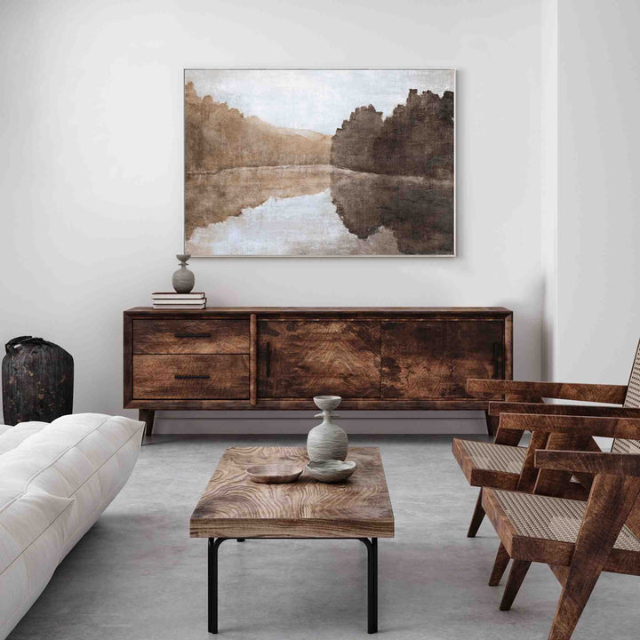MISTY REFLECTION I, FRAMED ART