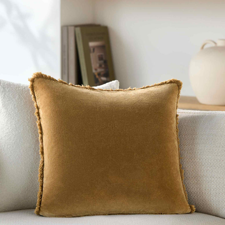 WASHED COTTON VELVET PILLOW