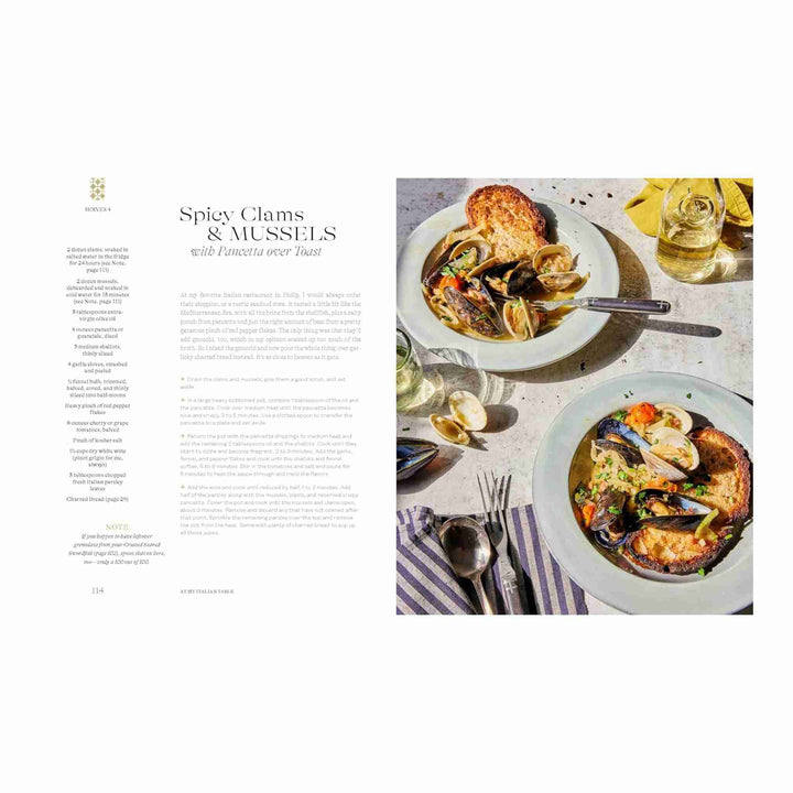 AT MY ITALIAN TABLE, BOOK