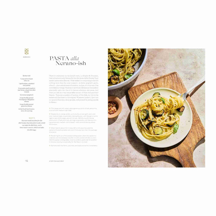 AT MY ITALIAN TABLE, BOOK