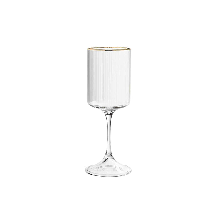 TIGHT VERTICAL OPTIC GOBLET W/ GOLD