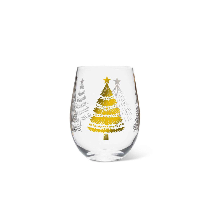 CHRISTMAS TREE STEMLESS WINE GLASS