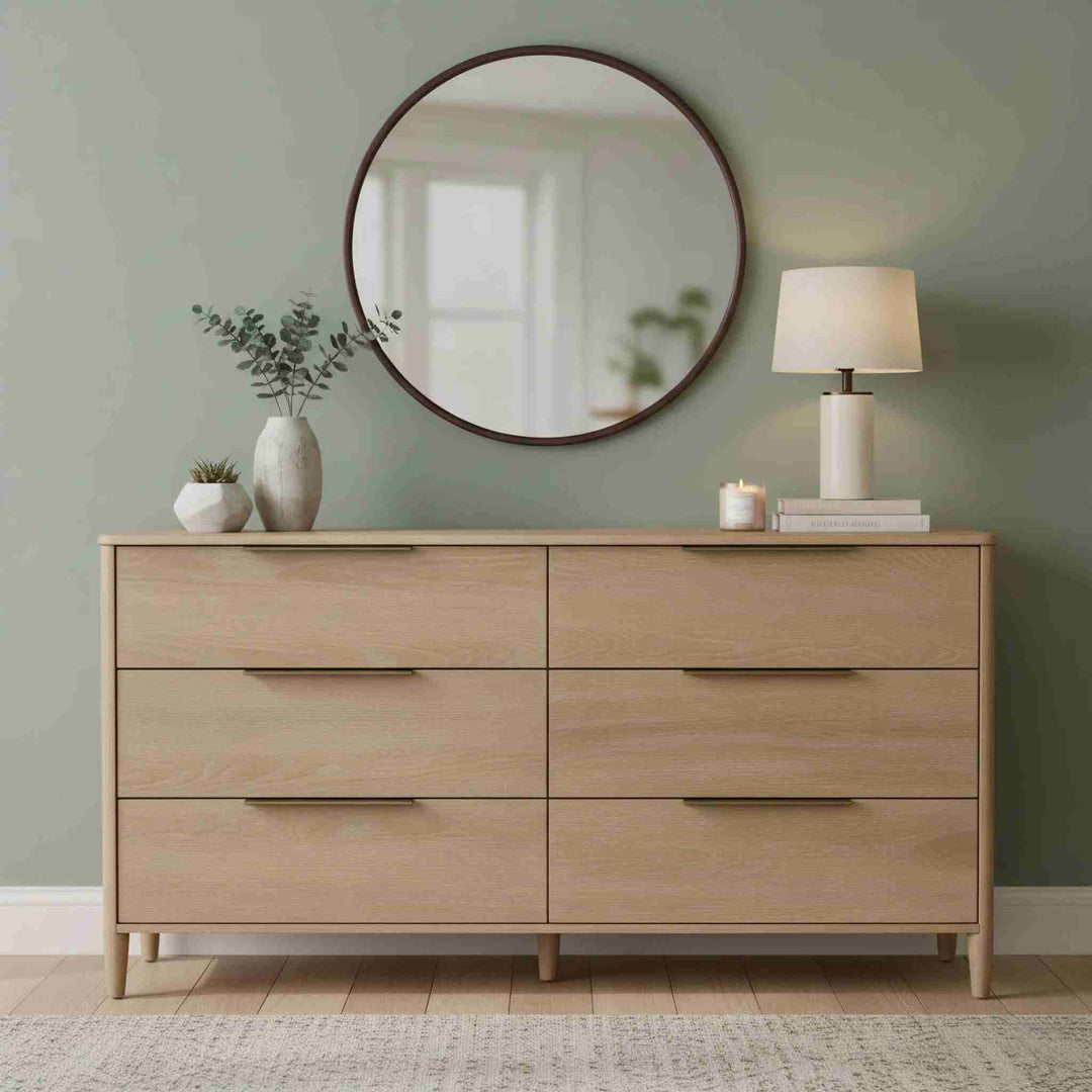 KATALINA 6 DRAWER DRESSER, SAND