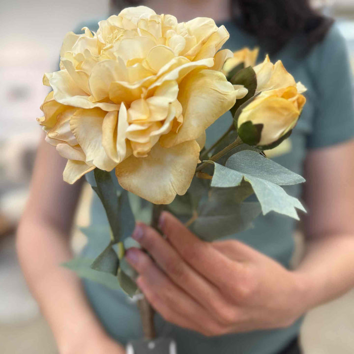 PEONY FLORAL STEM, BUTTER