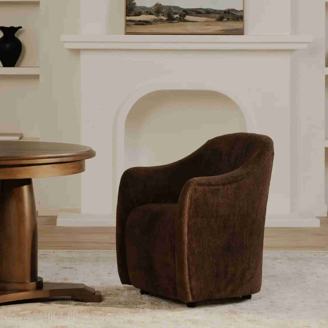 DARBY ROLLING DINING CHAIR
