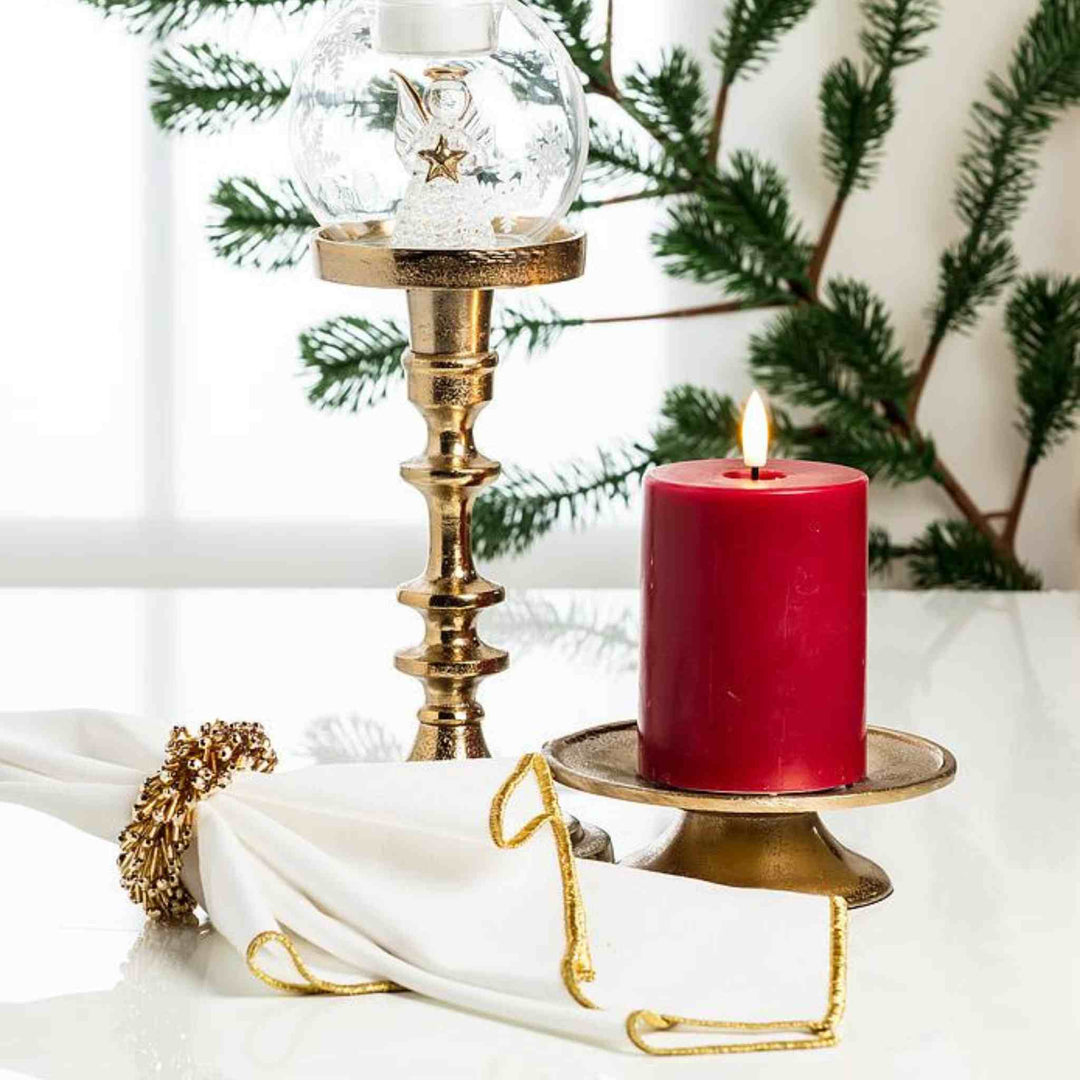 LOW PILLAR PLATE, GOLD