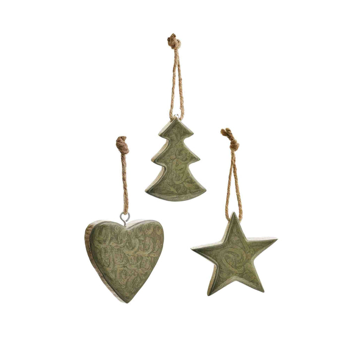 MANGO WOOD ORNAMENTS