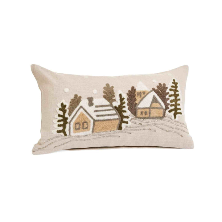 HOUSES/TREES COTTON PILLOW