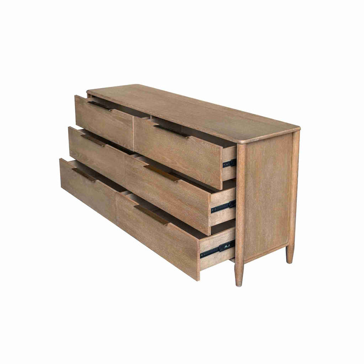 KATALINA 6 DRAWER DRESSER, SAND