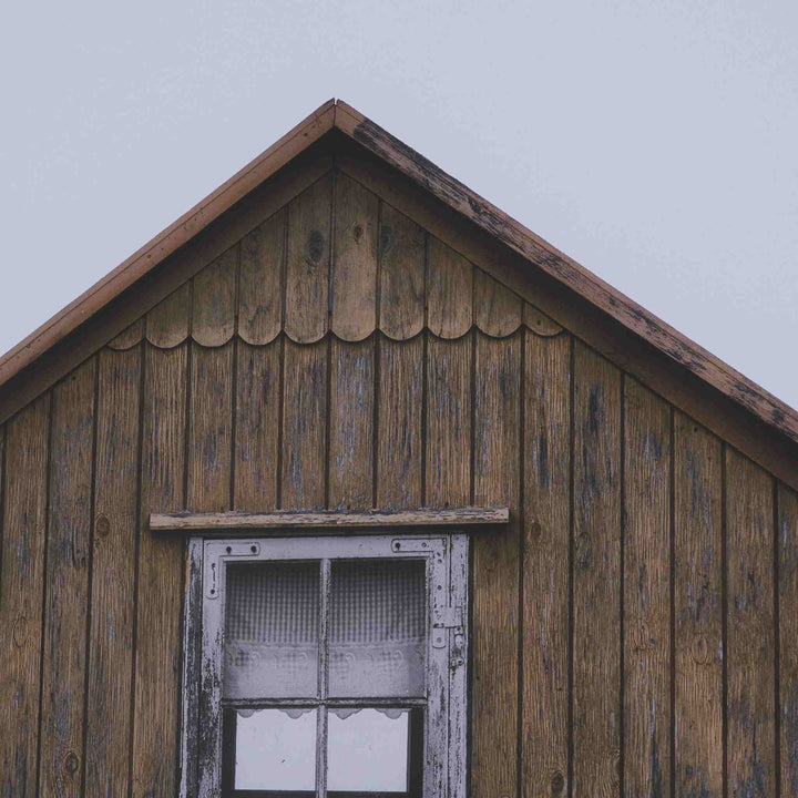 BEACH HUT, FRAMED ART