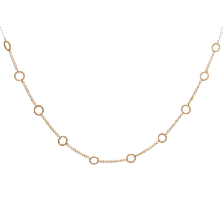 NATURAL WOOD RINGS/BEAD GARLAND