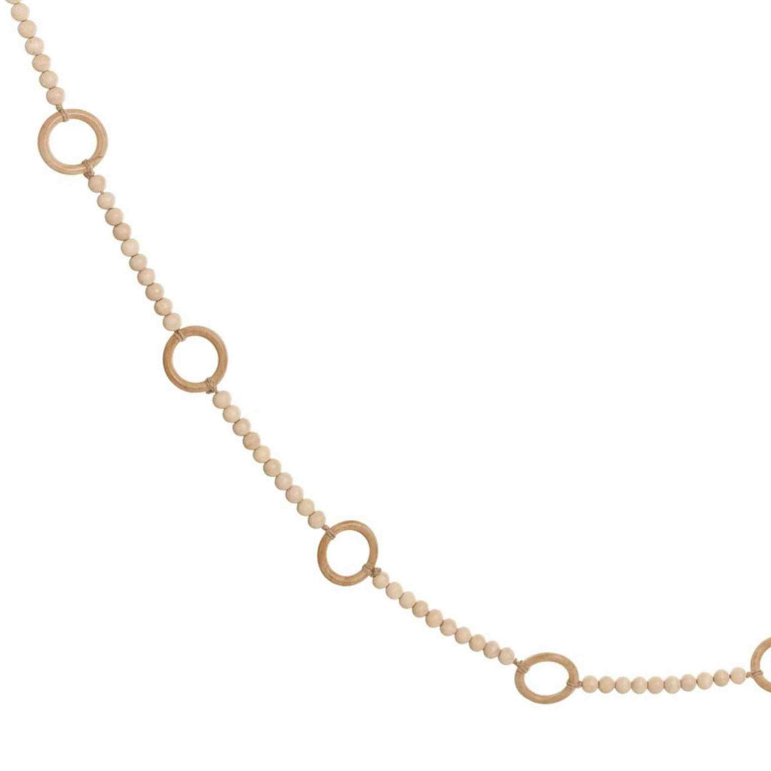 NATURAL WOOD RINGS/BEAD GARLAND