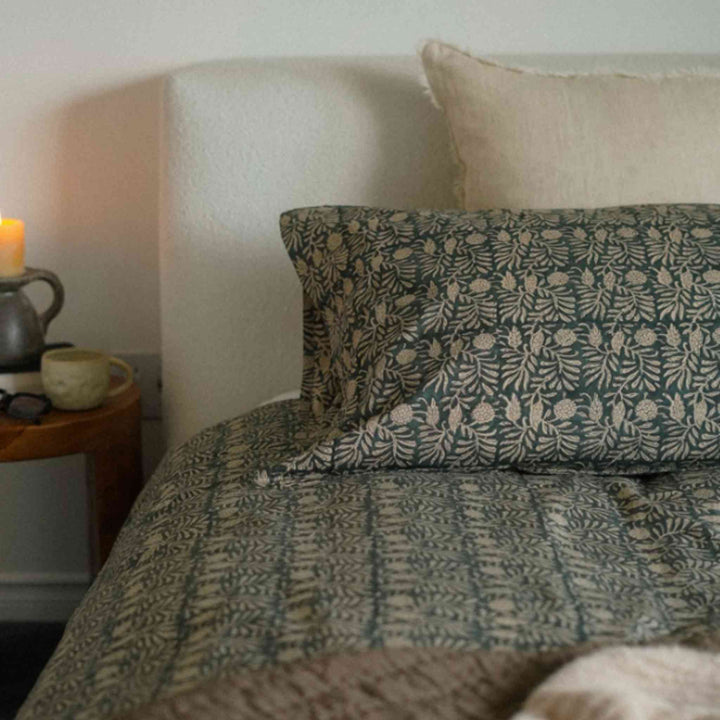 TULSI BLOCK PRINT SHAMS, KING, S/2