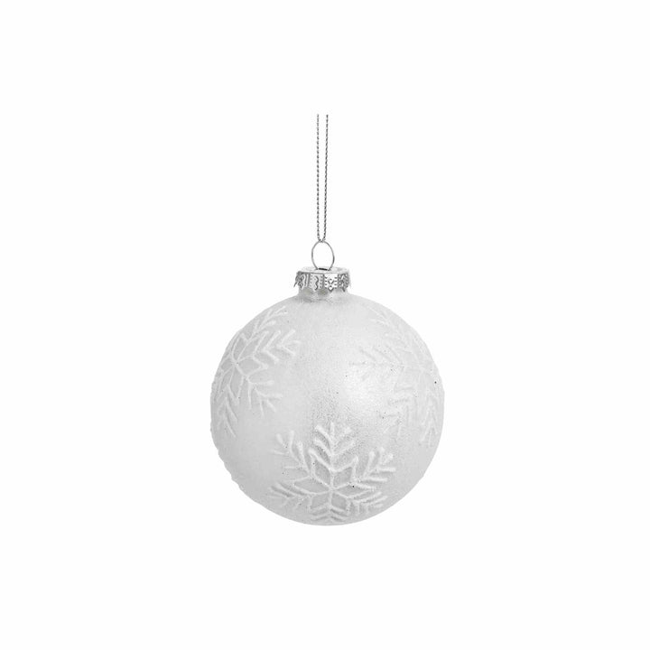 WHITE SNOWFLAKE ORNAMENT