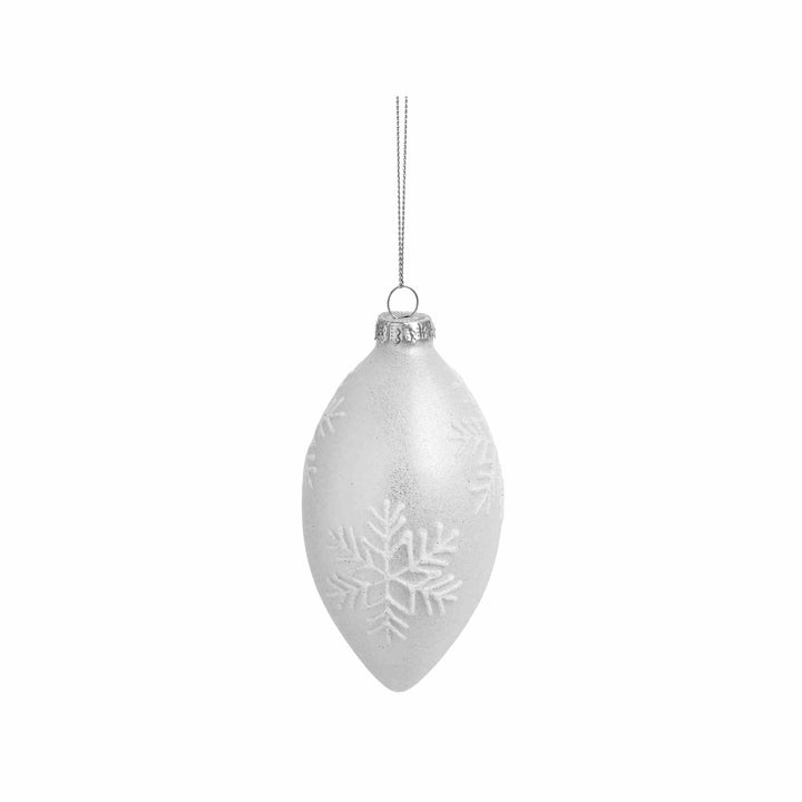 WHITE SNOWFLAKE ORNAMENT