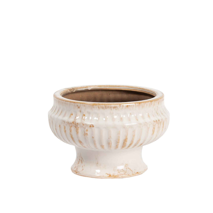 ANTIQUE FINISH CERAMIC URN