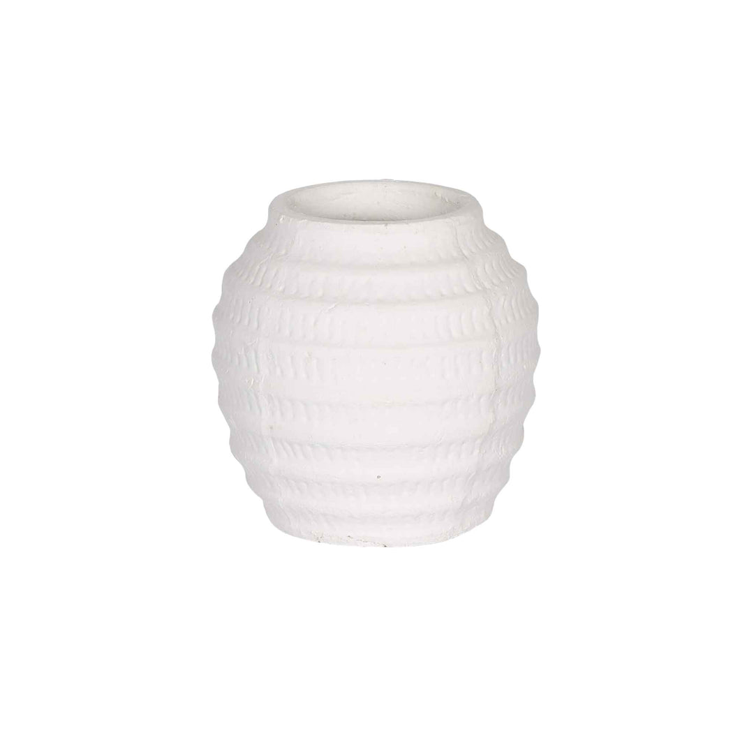 ELOISE CERAMIC VASE, WHITE