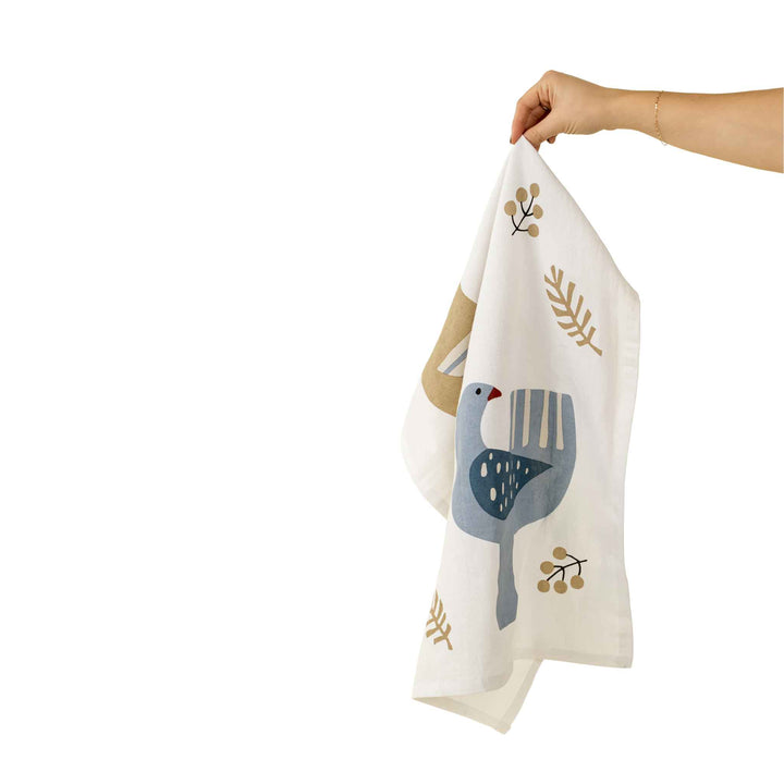 ALPINE DOVE TEA TOWELS, S/2