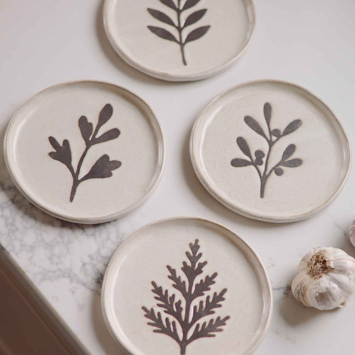 PRESSED BOTANICAL DISHES, S/4