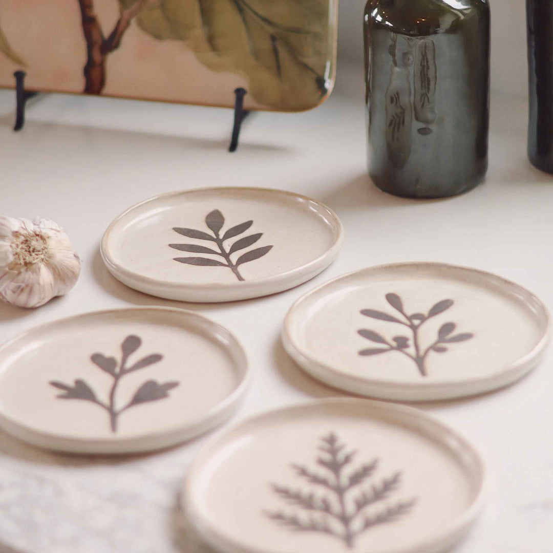 PRESSED BOTANICAL DISHES, S/4