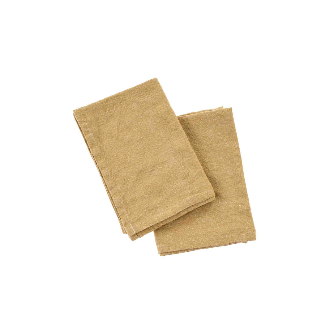 STONEWASHED LINEN TEA TOWELS, S/2