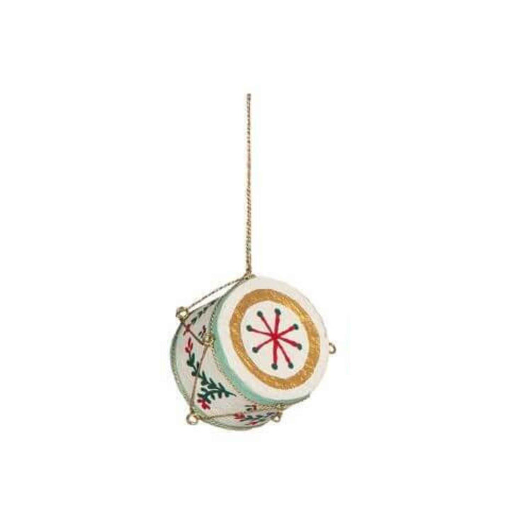PAPER MACHE DRUM ORNAMENTS