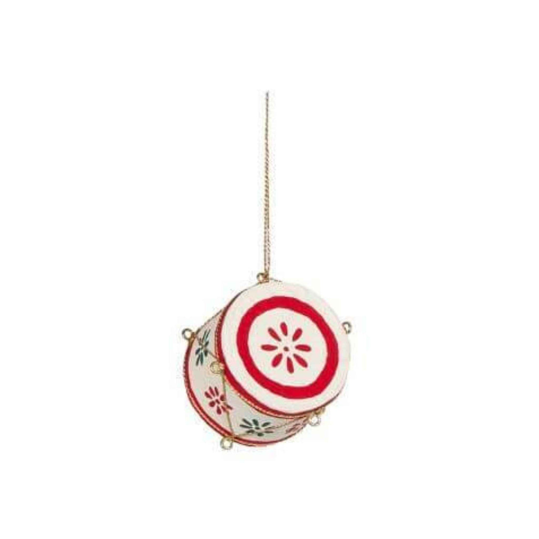 PAPER MACHE DRUM ORNAMENTS