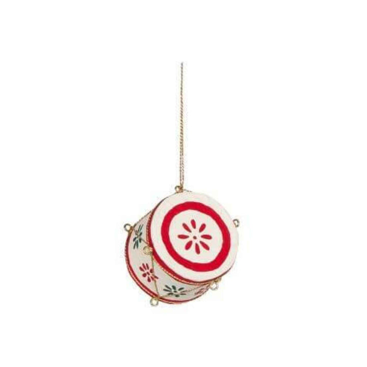 PAPER MACHE DRUM ORNAMENTS