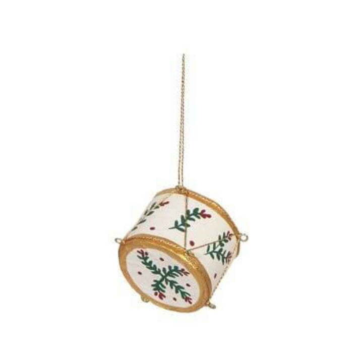 PAPER MACHE DRUM ORNAMENTS