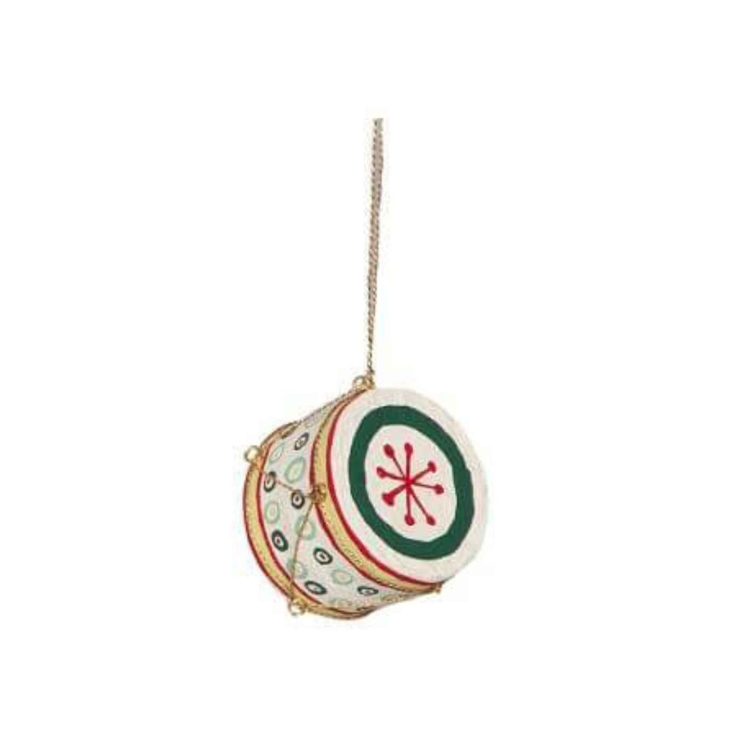 PAPER MACHE DRUM ORNAMENTS