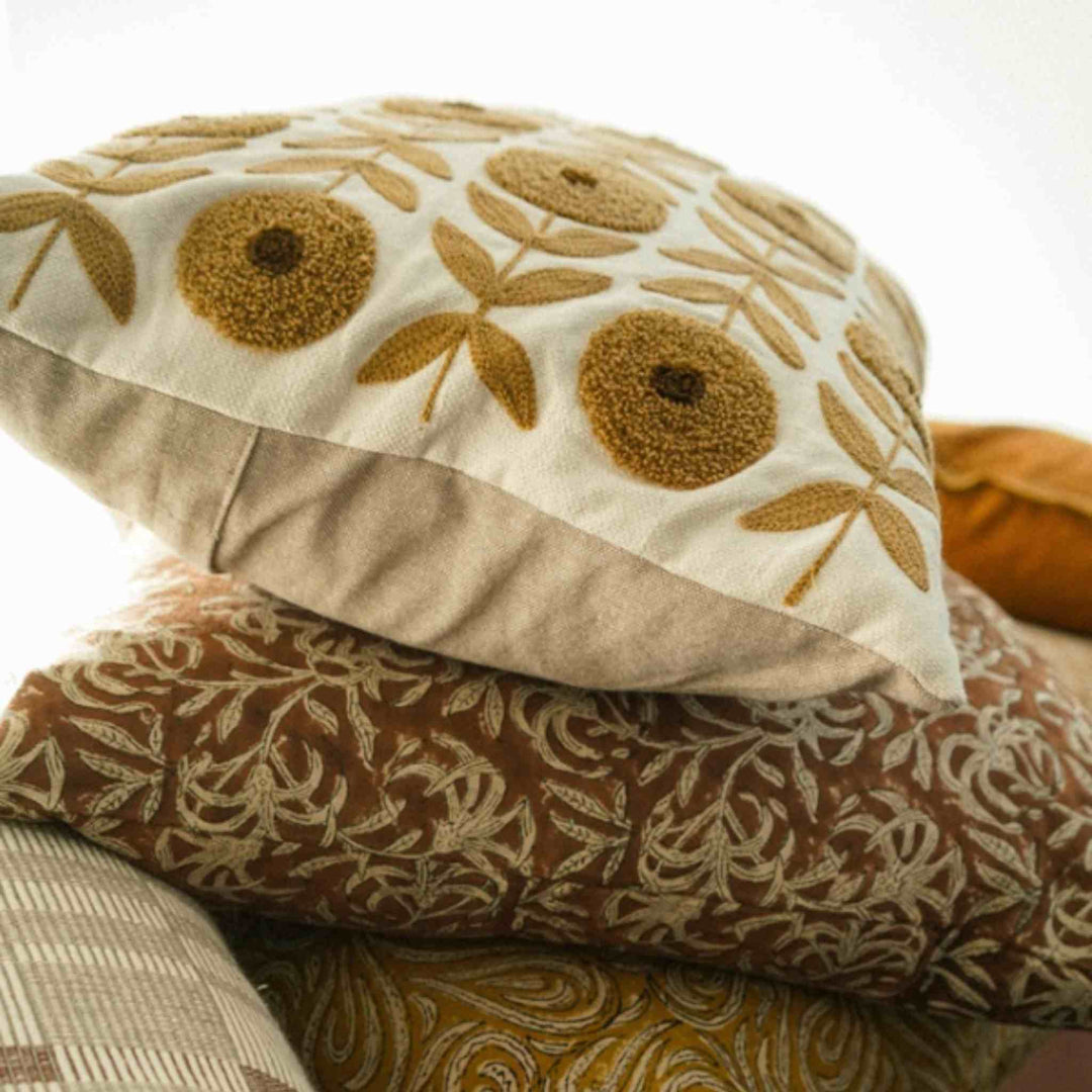 BLOSSOM EMBROIDERED PILLOW