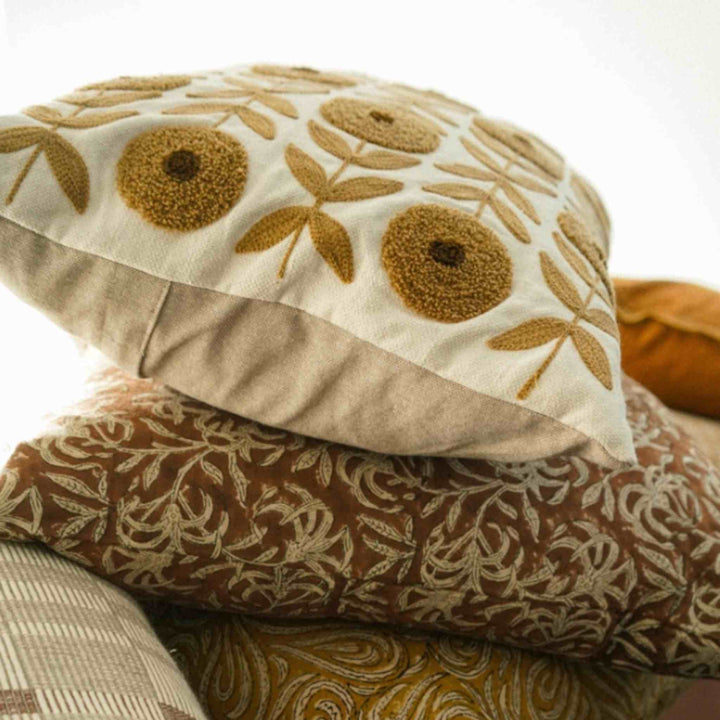 BLOSSOM EMBROIDERED PILLOW