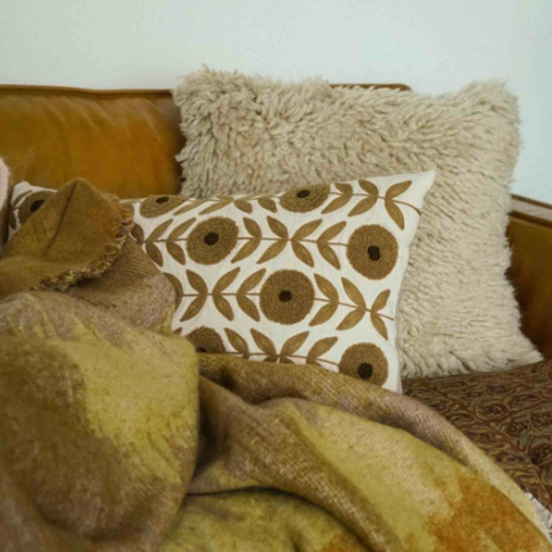 BLOSSOM EMBROIDERED PILLOW