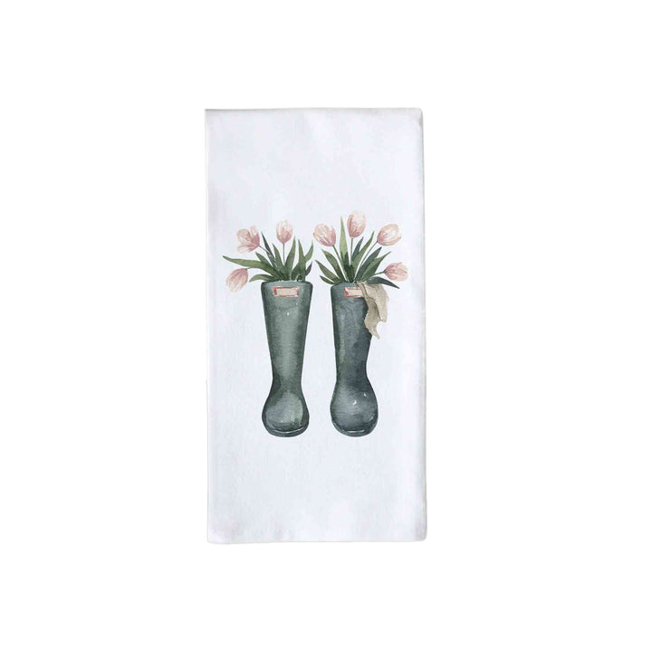 TULIP BOOTS TEA TOWEL