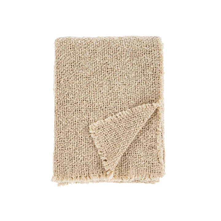 SABLE FRINGE THROW, NATURAL