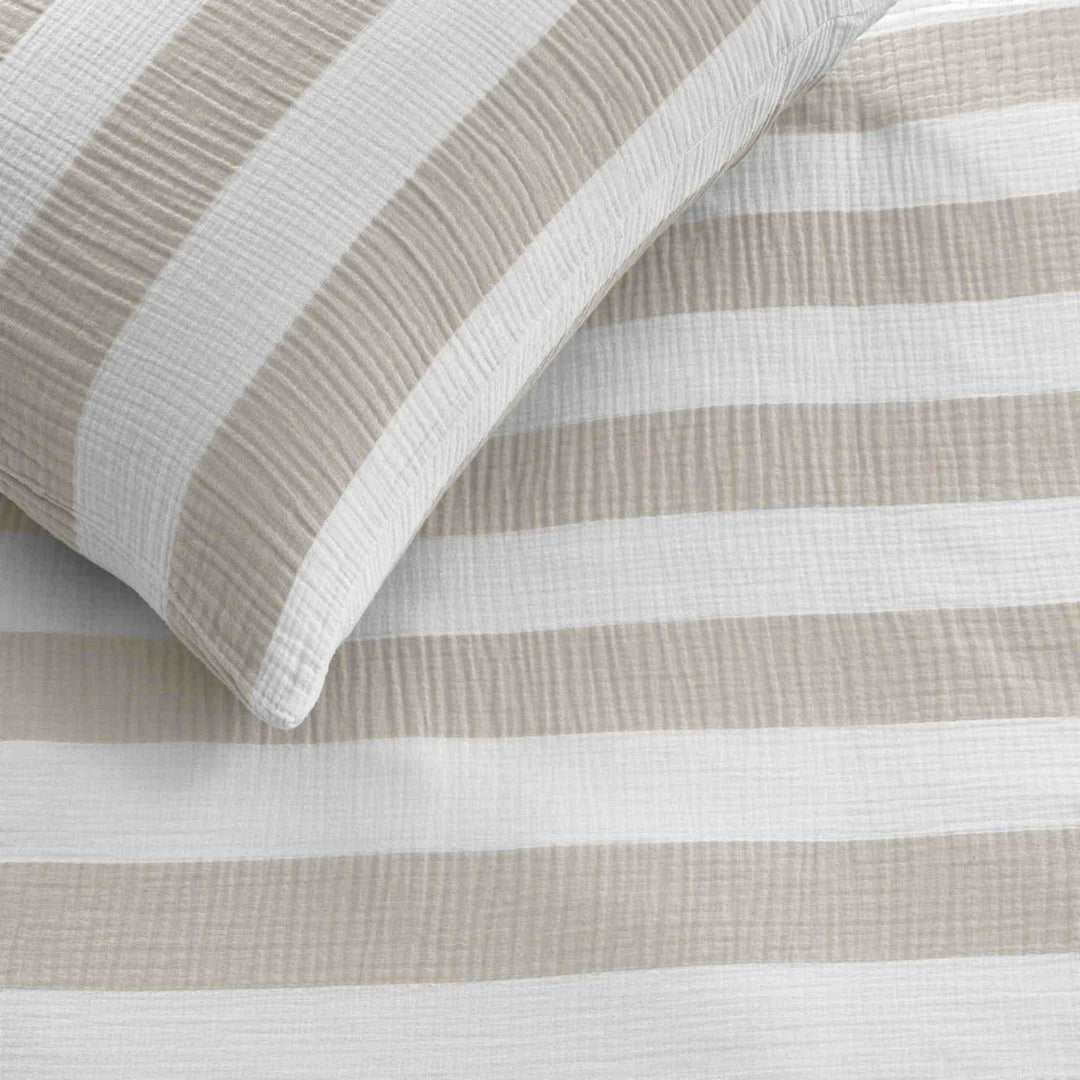 NATURAL STRIPE DUVET SET