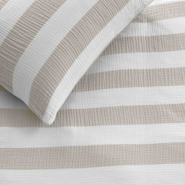 NATURAL STRIPE DUVET SET