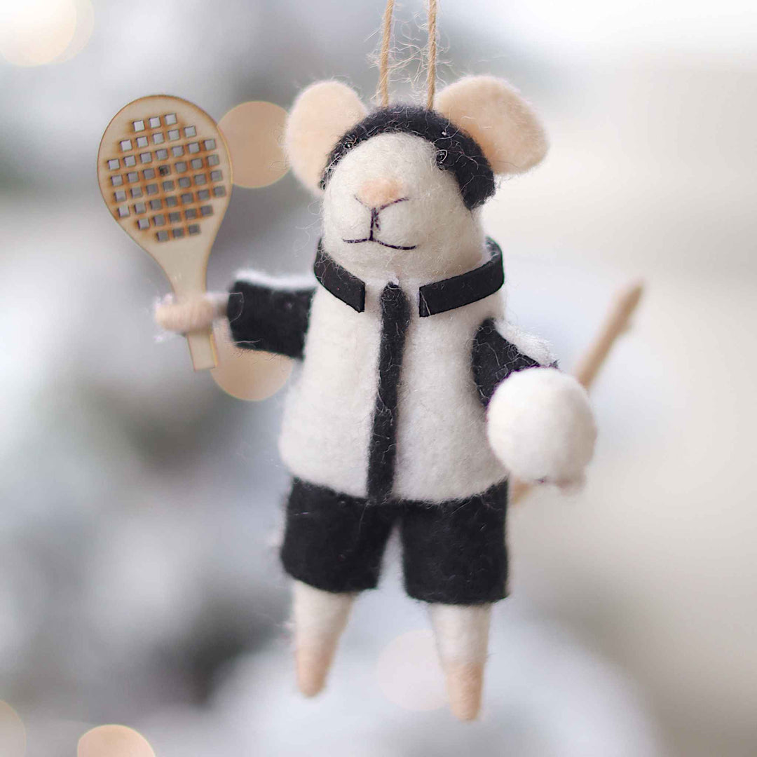 PICKLEBALL PERCY MOUSE ORNAMENT