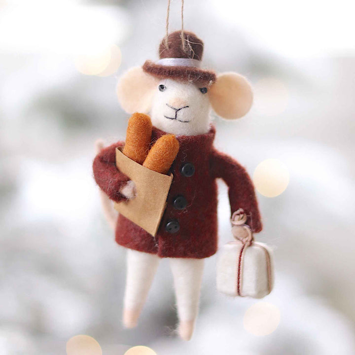 BAGUETTE BENOIT MOUSE ORNAMENT