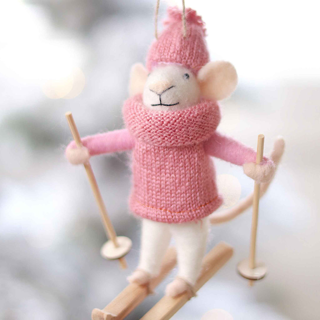 POWDER PENNY MOUSE ORNAMENT