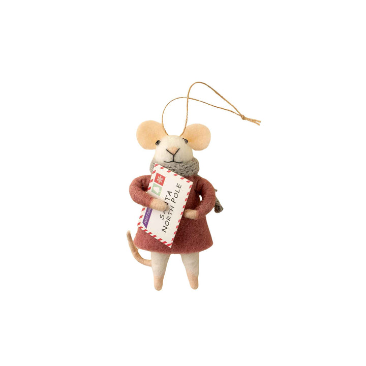 LETTER TO SANTA LUCY MOUSE ORNAMENT