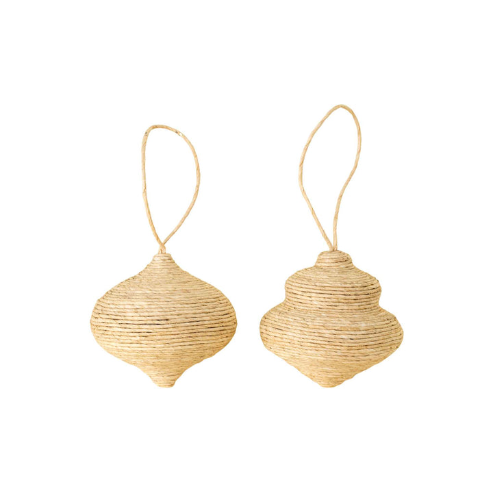 NATURA WEAVE ORNAMENTS, S/2
