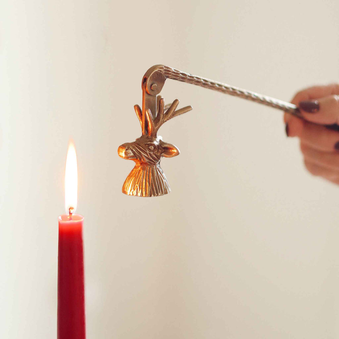 GILDED STAG CANDLE SNUFFER