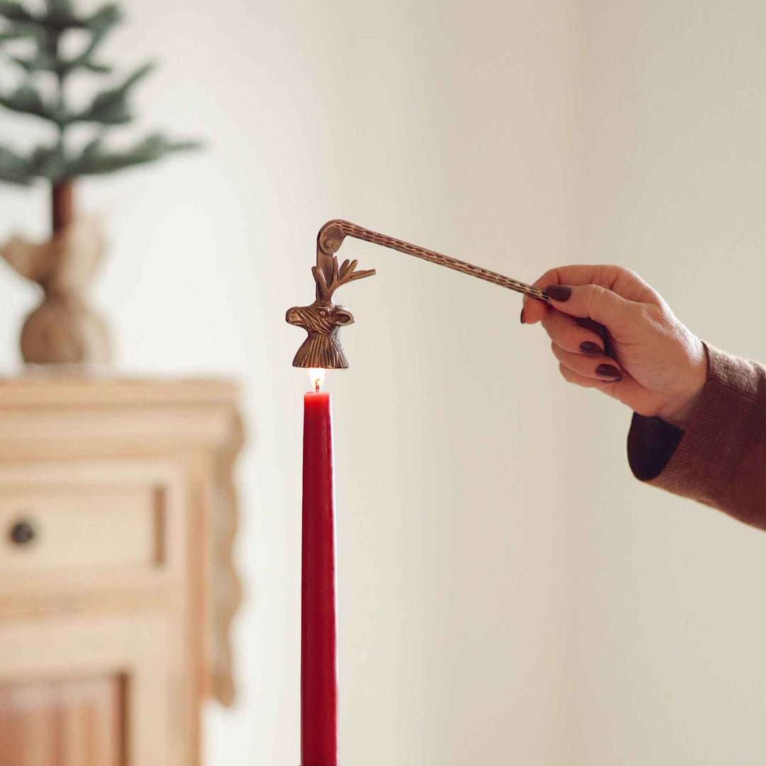 GILDED STAG CANDLE SNUFFER