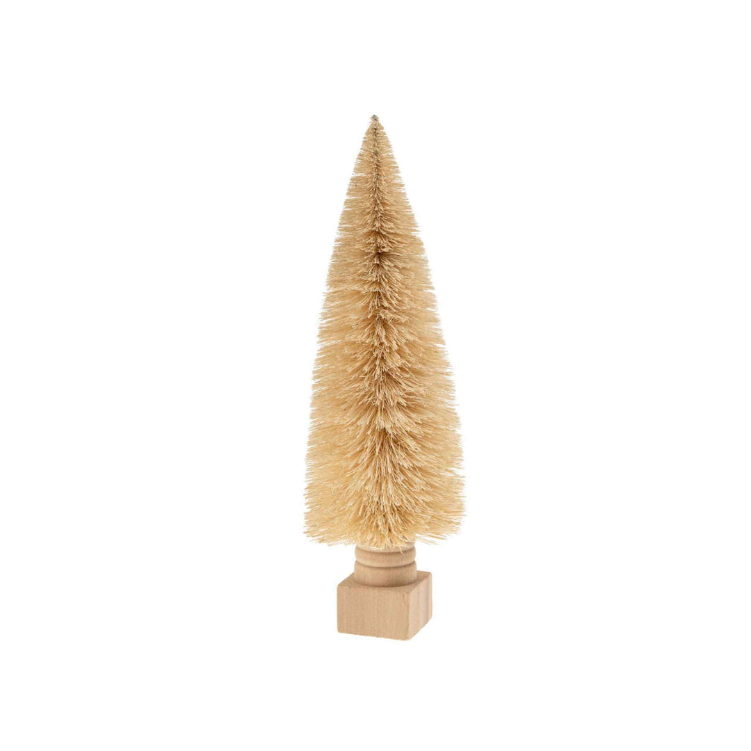 SISAL BOTTLE BRUSH TREE ON BASE, NATURAL