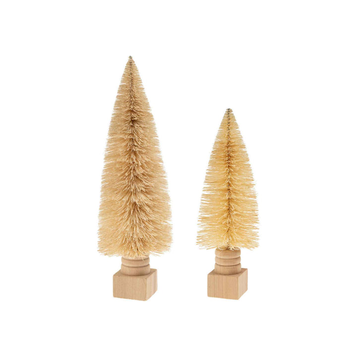 SISAL BOTTLE BRUSH TREE ON BASE, NATURAL