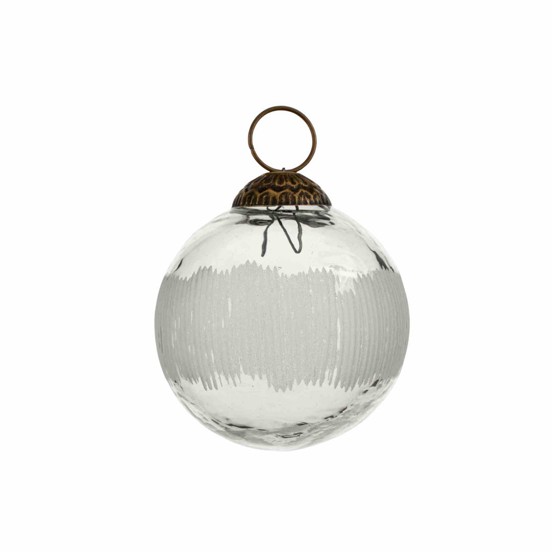 FROST ETCHED HOLIDAY ORNAMENT